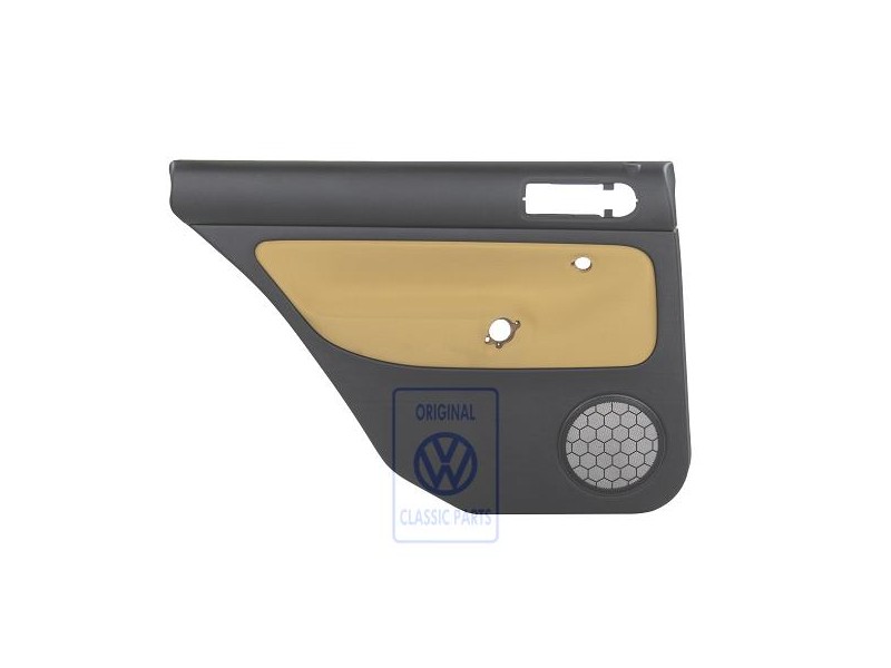 Γνήσιο VW Επένδυση Πόρτας (Ύφασμα) Μαύρο/Futura Κίτρινο - 1J9867211Q KNS