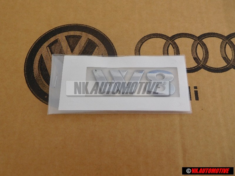 Γνήσιο VW W8 Οπίσθιο Σήμα Έμβλημα Χρωμέ - 3B0853675P 739