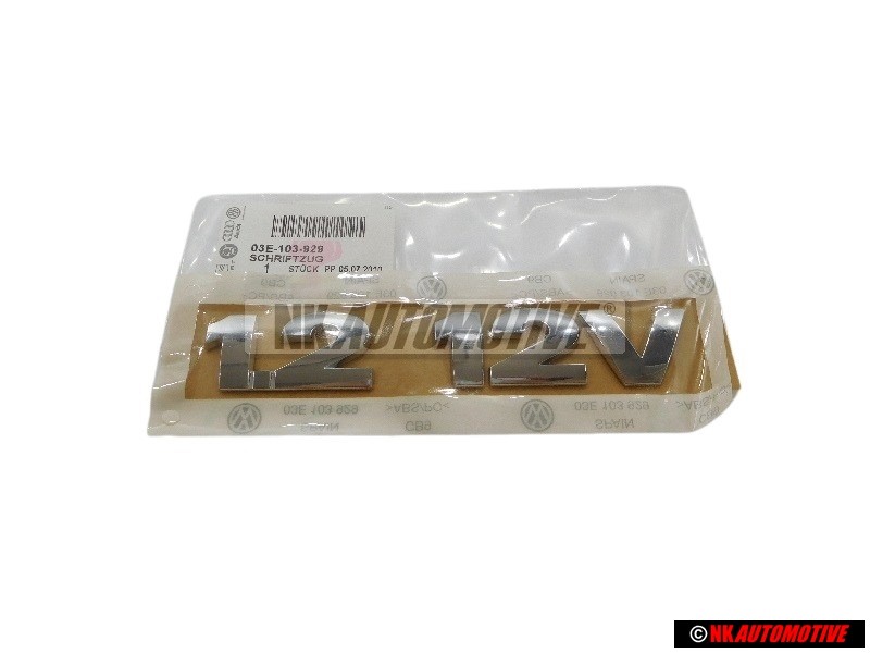 Γνήσιο VW 1.2 12V Οπίσθιο Σήμα Έμβλημα Χρωμέ - 03E103929