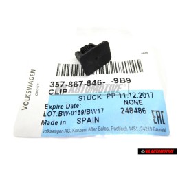 Γνήσιο VW Κλιπ Σατινέ Μαύρο - 357867646 9B9