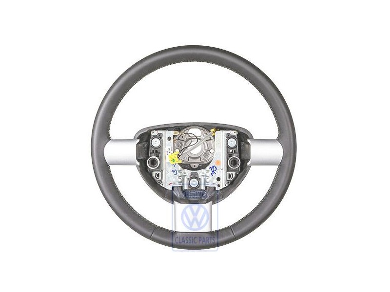 Γνήσιο VW Τιμόνι (Δέρμα) Μαύρο/Cyber Πράσινο - 1C0419091BBNGA