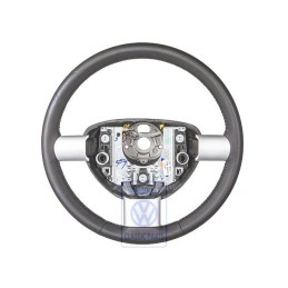 Γνήσιο VW Τιμόνι (Δέρμα) Μαύρο/Mecato Μπλε - 1C0419091BBNMA