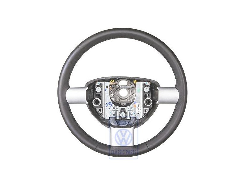 Γνήσιο VW Τιμόνι (Δέρμα) Μαύρο/Mecato Μπλε - 1C0419091BBNMA