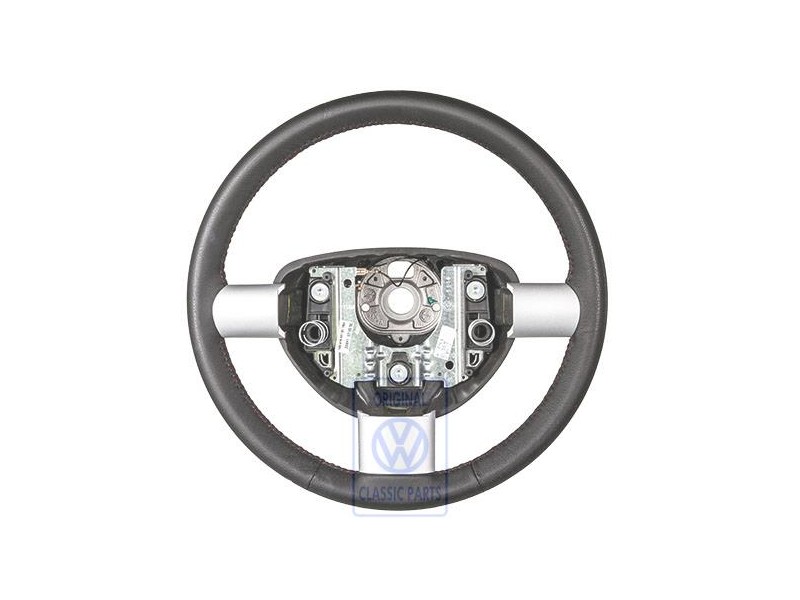 Γνήσιο VW Τιμόνι (Δέρμα) Μαύρο / Κόκκινο - 1C0419091BTTBH