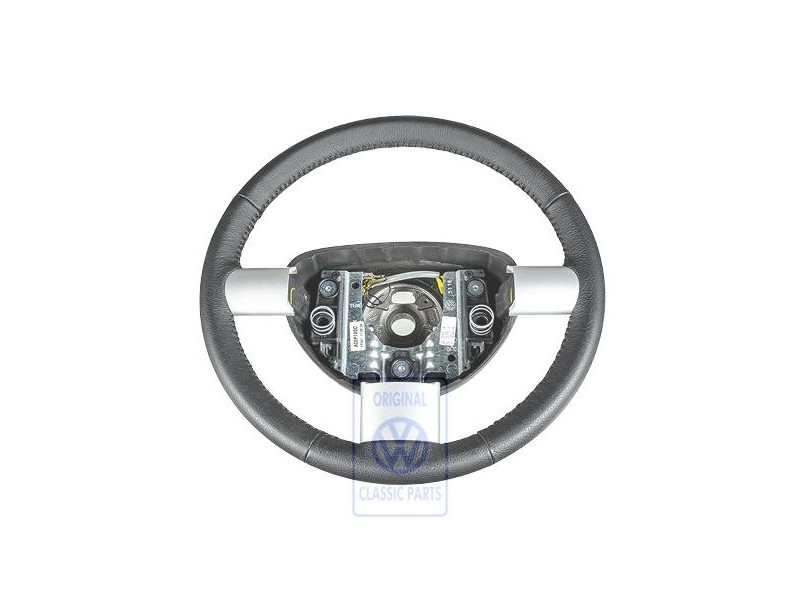 Γνήσιο VW Τιμόνι (Δέρμα) Μαύρο - 1C0419091CDE74