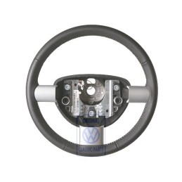 Γνήσιο VW Τιμόνι (Δέρμα) Μαύρο / Λευκό - 1C0419091DCYXX