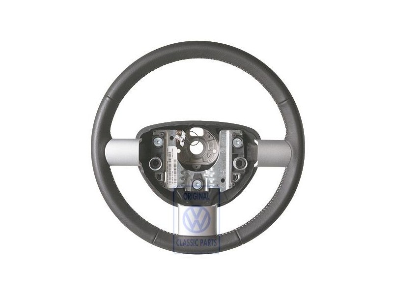Γνήσιο VW Τιμόνι (Δέρμα) Μαύρο / Λευκό - 1C0419091DCYXX