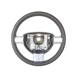 Γνήσιο VW Τιμόνι (Δέρμα) Μαύρο / Λευκό - 1C0419091DFYXX