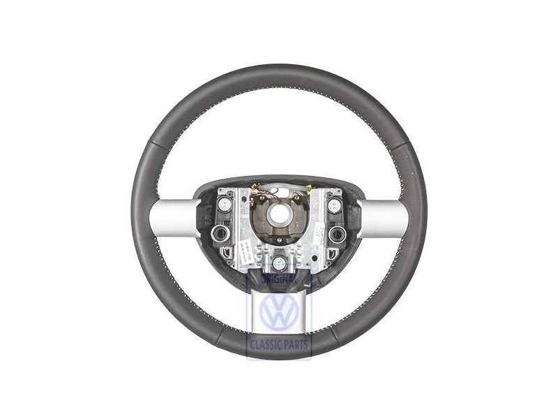 Γνήσιο VW Τιμόνι (Δέρμα) Μαύρο / Λευκό - 1C0419091DFYXX