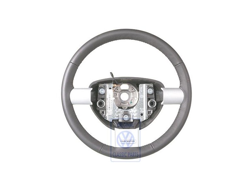 Γνήσιο VW Τιμόνι (Δέρμα) Σατινέ Μαύρο - 1C0419091DPOBC