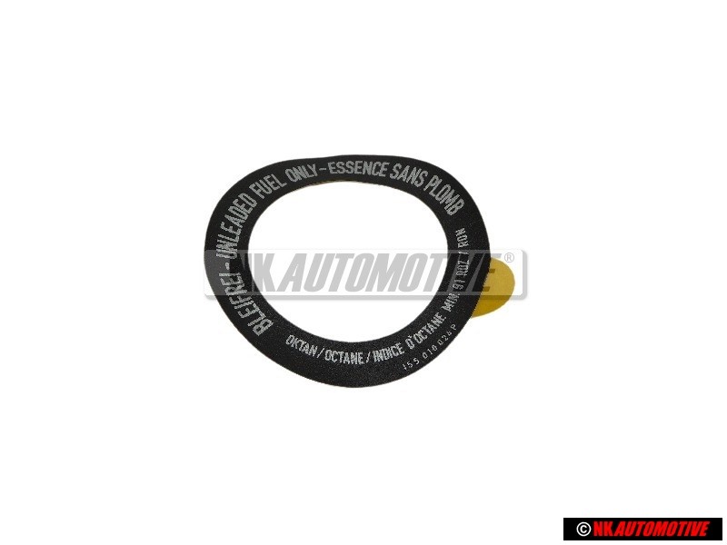 Γνήσιο VW Πινακίδα 'Unleaded' Fuel Only / Uniquement - 155010001C