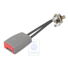 Γνήσιο VW Ασφάλεια Ζώνης Flanell Γκρι/Κόκκινο Φωτιάς - 1C0858494A FCP
