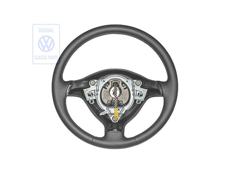 Γνήσιο VW Τιμόνι (Δέρμα) Μαύρο - 1E0419091F E74