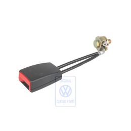 Γνήσιο VW Ασφάλεια Ζώνης Σατινέ Μαύρο/Κόκκινο Φωτιάς - 1E0857740B FCN
