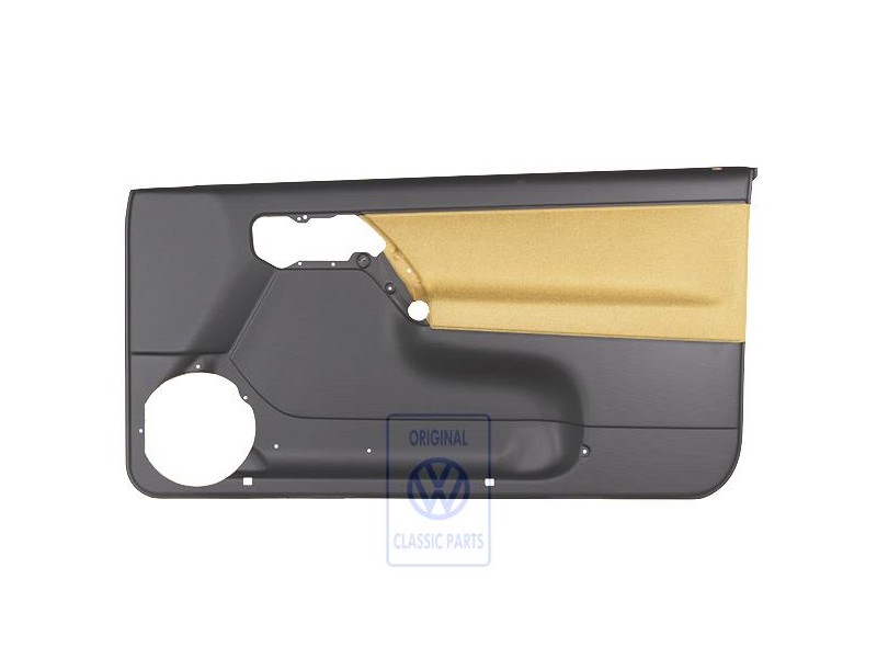 Γνήσιο VW Επένδυση Πόρτας (Ύφασμα) Μαύρο/Futura Κίτρινο - 1E0867012ANHFT