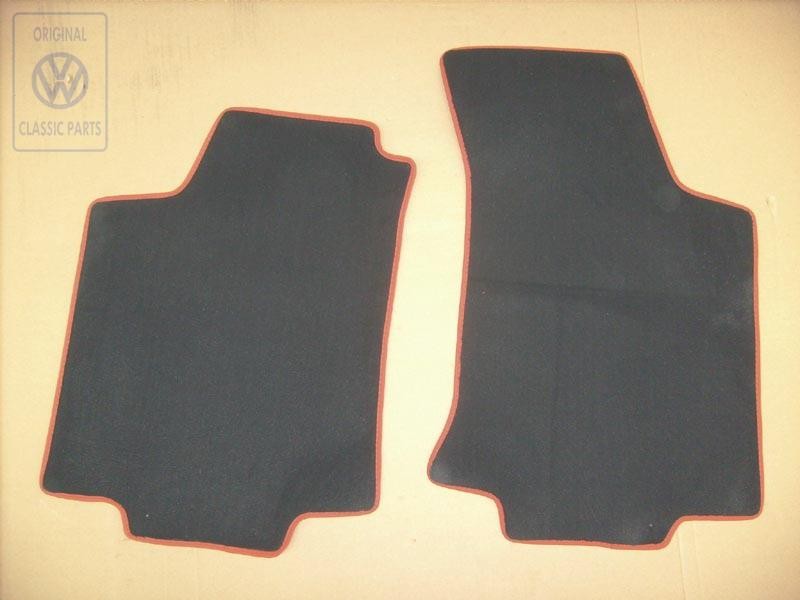 Γνήσιο VW 1 Σετ Πατάκια Μαύρο/Tropic Πορτοκαλί - 1E1061223E GKV