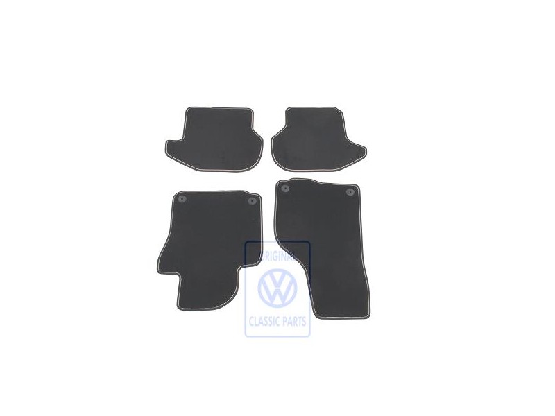 Γνήσιο VW 1 Σετ Πατάκια Titan Μαύρο/Pepper Μπεζ - 1Q1863011D OUY
