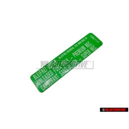 Γνήσιο VW Πινακίδα Min. Roz. 91 Unleaded Fuel - 034010018N