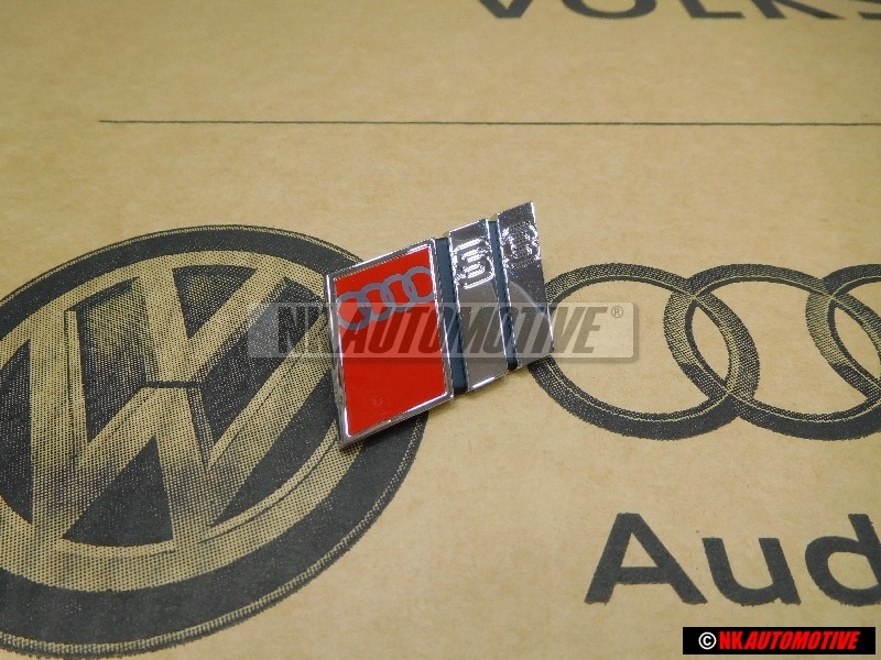 Γνήσιο Audi S3 Εμπρόσθιο Σήμα Έμβλημα Μάσκας Χρωμέ Κόκκινο - 8L7853736 2ZZ