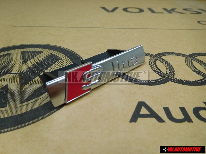 Γνήσιο Audi S-LINE Εμπρόσθιο Σήμα Έμβλημα Μάσκας Χρωμέ Κόκκινο - 8P4853736A 2ZZ