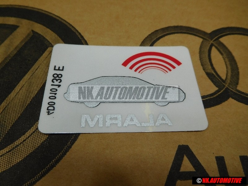 Γνήσιο AUDI Πινακίδα 'Αλάρμ - 443010026F