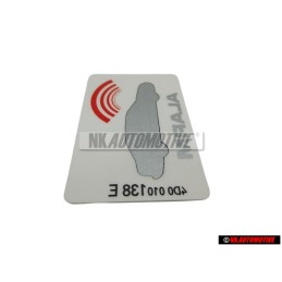 Γνήσιο AUDI Πινακίδα 'Αλάρμ - 443010026J