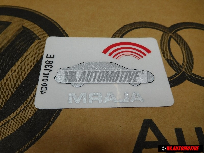 Γνήσιο AUDI Πινακίδα 'Αλάρμ - 443010026G