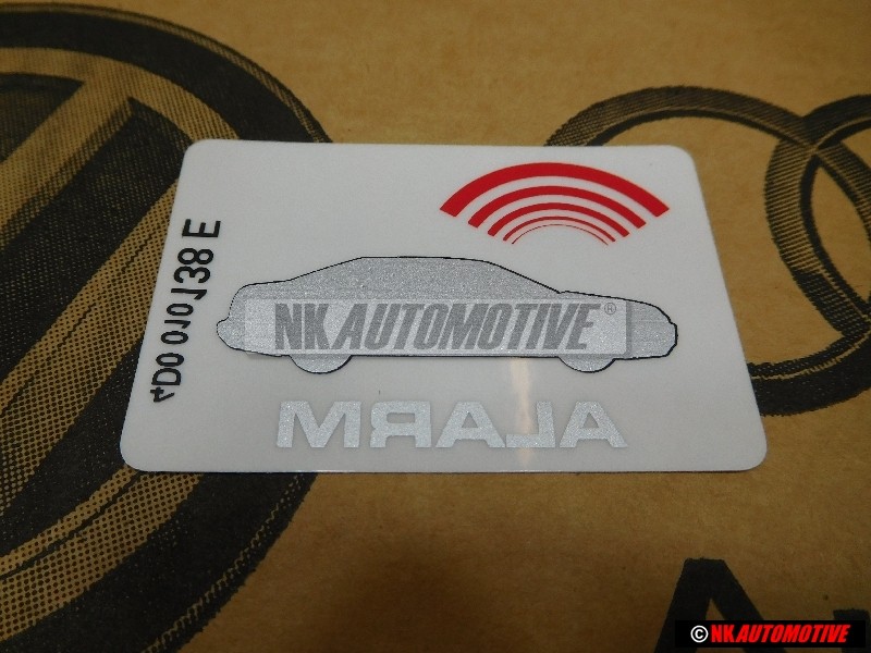 Γνήσιο AUDI Πινακίδα 'Anti Theft' - 443010015A